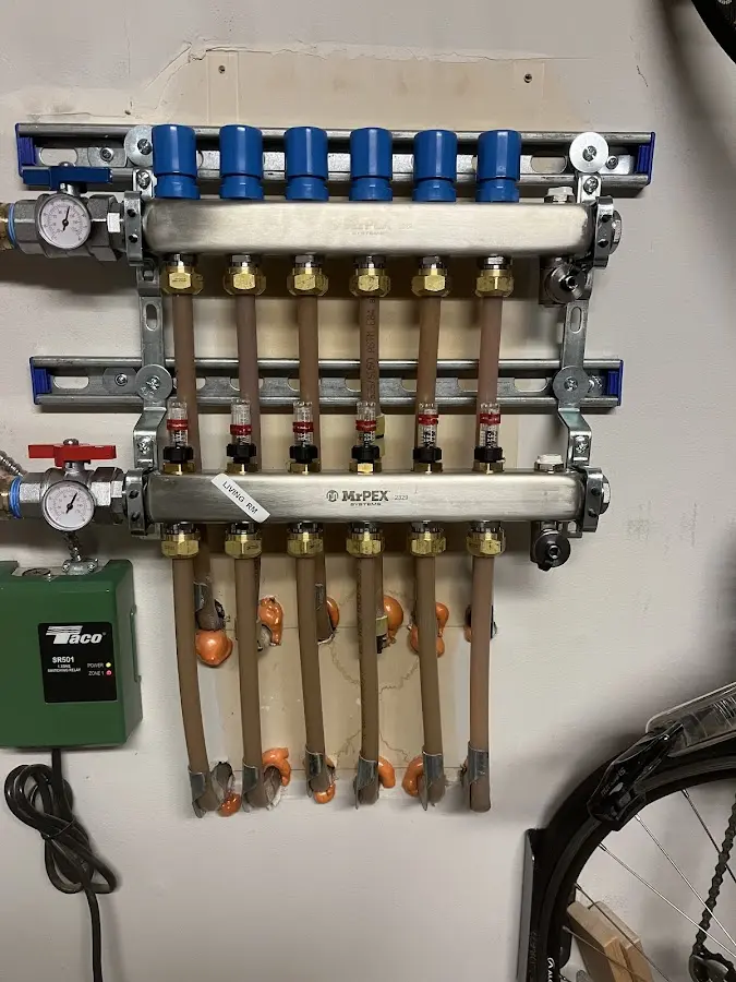 Plumber performing Gas Line Installation at a residential property in Southington